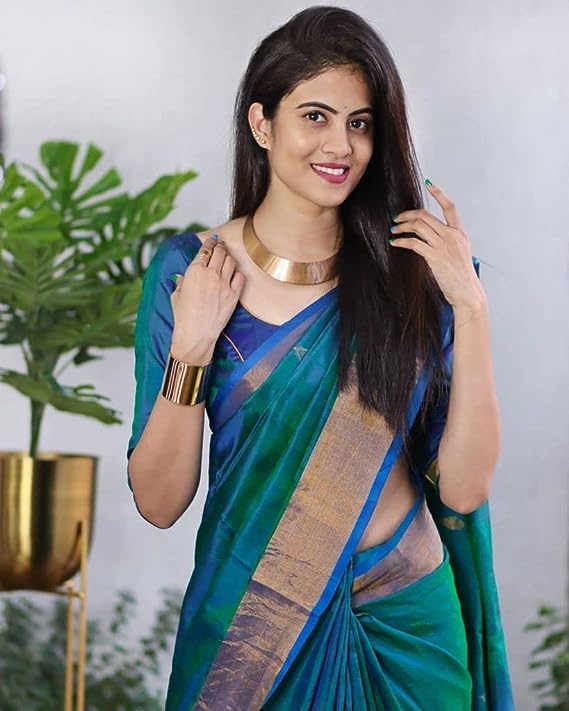 SGF11 Kanjivaram Woven Soft Silk Saree With Blouse Piece